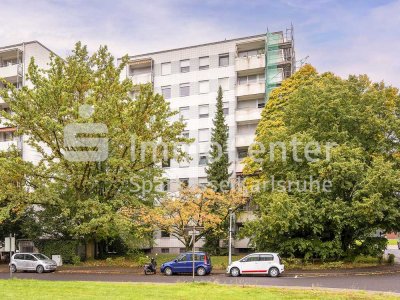 Wohnen mit Weitblick: 3-Zimmer-Wohnung mit Balkon und Garage in der Karlsruher Nordweststadt