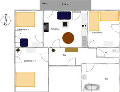 Wohnung 85 m² "Penthouse" mit Balkon in Großarl