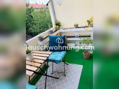 Tauschwohnung: Zentral wohnen in netter Nachbarschaft mit Balkon und Garten