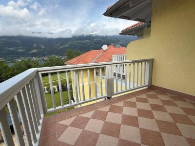Wohnen am Ossiacher See: 3-Zimmer-Wohnung mit Panorama-, Seeblick &amp; 2 Balkonen