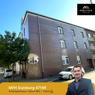 Mehrfamilienhaus 8-Parteienhaus in Duisburg 47169 – Anlageimmobilie mit unschlagbarem Faktor X
