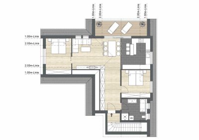 Neuwertige 3-Zimmer-Wohnung mit niedrigem Energieverbrauch - Ideal für 1-2 Personen