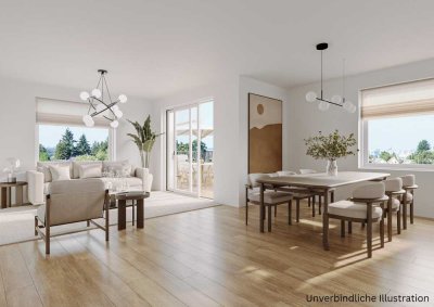 Erstbezug März 2026- 3,5 Zimmer Wohnung mit 2 Terrassen ,großem Garten,2 WC 's und Tageslichtbad