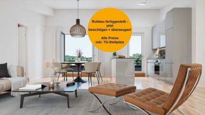 Ihr neues Zuhause: 2-Zimmer-Neubau + Dachterrasse + TG-Stellplatz