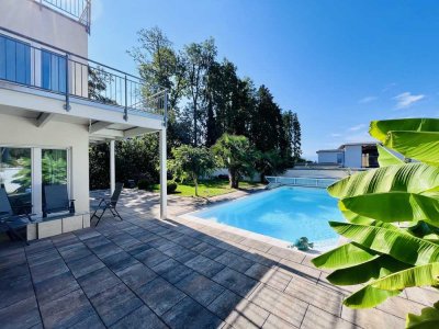 Maisonette Wohnung mit Pool und Seeblick