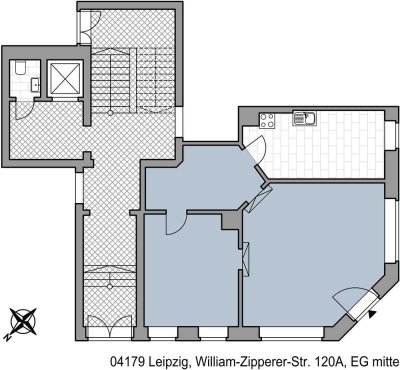 Leipzig Leutzsch- 2 Zimmer Wohnung im Parterre