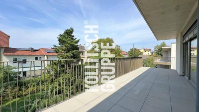Attraktive 3-Zimmer-Neubauwohnung mit großzügigem Westbalkon und zwei KFZ-Stellplätzen.