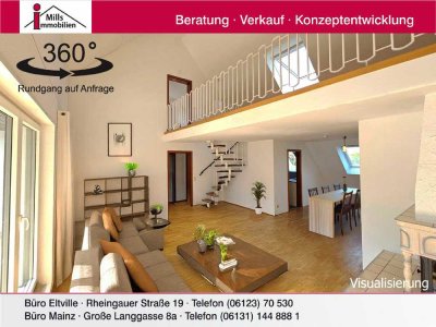 Außergewöhnlich schöne Maisonette-Wohnung mit "Haus-Charakter" mit großer Terrasse