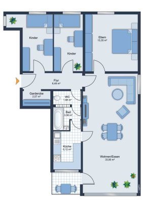 Großzügige 4-Zimmer-Wohnung mit Balkon in Heilbronn Stadtmitte!