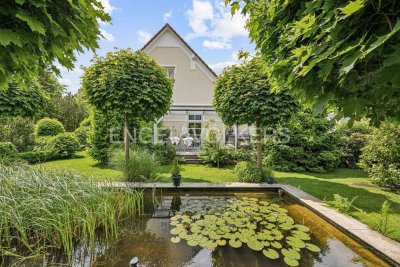 Grüne Oase: luxuriös modernisierte Altbau-Villa mit idyllischem Garten