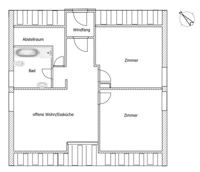 Erstbezug - Lichtdurchflutete 2,5-Raum-Wohnung in ruhiger Lage in Würzburg zu vermieten!