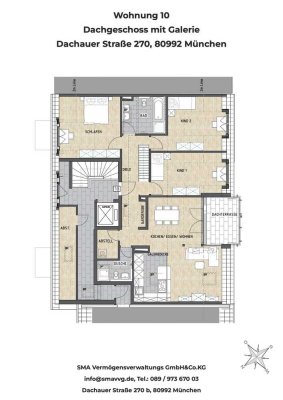 Klimatisierte 4 Zi.-Dachgeschosswohnung mit Galerie und Dachterrasse