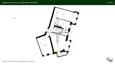 Vermietete 3 Zimmer Eigentumswohnung im Schillerkiez - direkt am Herrfurthplatz