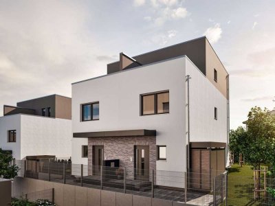 Neubau-Doppelhaushälfte mit Garten und Dachterrasse