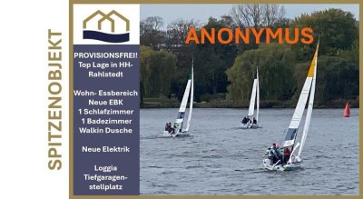 **PROVISIONSFREI**  2-Zimmer-Wohnung mit Süd-Loggia in Top-Lage Hamburgs mit Tiefgaragenstellplatz