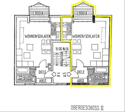 1-Zi-Whg, 42m² mit Loggia und Einbauküche in zentraler Lage