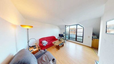 Aachen-Westpark: Grundsolide, langfristig vermietete 2-Zi.-Whg. mit Stellplatz, Loggia + Einbauküche