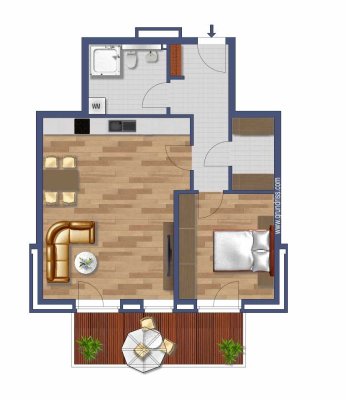 2-Zimmer Neubau Wohnung in Fredenbeck