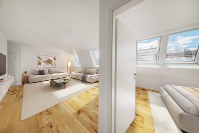 LICHTDURCHFLUTETE 3-ZIMMER MAISONETTE MIT PANORAMABLICK ÜBER WIEN