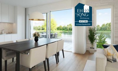 OPEN HOUSE am 01.03.26 / 14-16 Uhr! Urlaubsflair: 3-Zi.-Neubau mit 2 Bädern am See. KfW-förderfähig