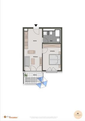 Schöne 2-Zimmer-Wohnung mit Balkon