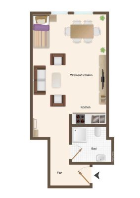 Studenten und Azubis herzlich willkommen - 1 Rumwohnung