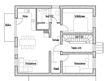 3-Zimmer-Balkon-Wohnung in zentraler Lage
