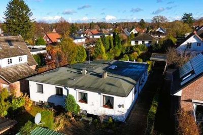 Bungalow-Doppelhaushälfte auf großem Grundstück in ruhiger Wohnlage