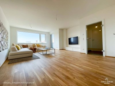 PROVISIONSFREI - ANLAGEWOHNUNGSPREIS NEUBAU | Klimatisierte 2-Zimmer Dachgeschoss-Traum mit Anninger-Blick &amp; großer Dachterrasse im Zentrum