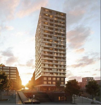 Exklusive 2-Zimmer-Wohnung im 10. OG mit Balkon in der Hamburger HafenCity