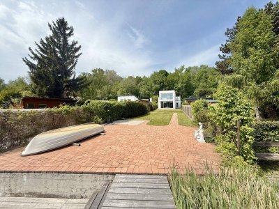 NEUWERTIGES Haus am Pöttschinger See - Direkter Seezugang - BJ 2022 - ca. 574m² Pachtgrund - ca. 198m² NFL - 4 Zimmer - 2 Bäder - Balkon und Terrasse - neuwertige Einbauküche - große Doppelgarage
