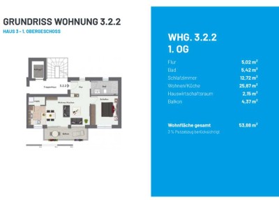 Moderne KfW-55-Wohnung mit Aufzug, Balkon und Carport – bezugsbereit ab 1.1.2026