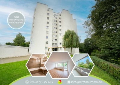Modernisierte 3,5-Zimmer-Wohnung mit Loggia, Aufzug und Hausmeisterservice in Balingen-Weilstetten!