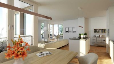 Helle Etagenwohnung mit 2 Zimmern und Ausblick