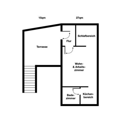 Für Handwerksgesellen: Gemütliche kleine Wohnung im grünen Hinterhof mit eigener Terrasse