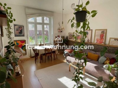 Tauschwohnung: BIETE 2-Z.-Altbau + Garten und SUCHE 3-4 Z. + Garten/Balkon
