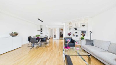 Exklusive 168 m² Maisonette mit 3 m Deckenhöhe, Privatgarten & Gartenhaus