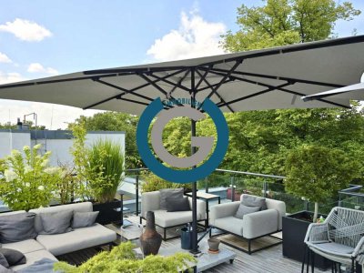 CA. 55 m² DACHTERRASSE - HOCHWERTIGE KÜCHE,  KAMINOFEN & FUSSBODENHEIZUNG - SUPER LAGE