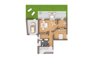 3-Zimmer Wohnung mit Garten in Brüggen