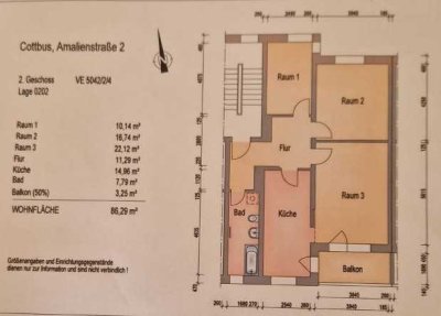 Nachmieter gesucht - Modernes Wohnen in Cottbus: 3-Zimmer mit Balkon im Herzen der Stadt