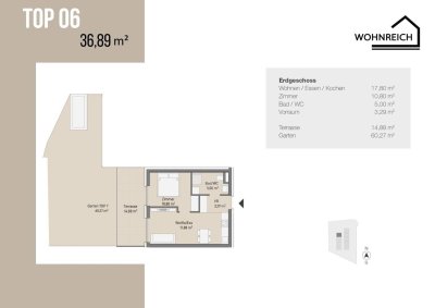 Wohntraum - 2-Zimmer-Gartenwohnung mit Terrasse!