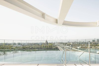 DANUBEFLATS - 45m2 Balkon inkl. Möblierung, Pool und Wellness Bereich - U1 vor der Türe! LUXUS LEBEN AM WASSER