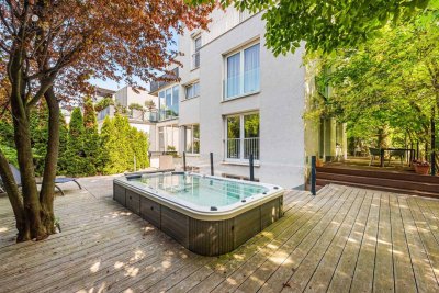 Elegante Familienwohnung mit über 400m² Freiflächen - top Infrastruktur trotzdem mitten im Grünen