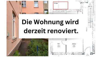 Renovierte 3-Zimmer-Altbauwohnung im Erdgeschoss mit Terrasse in Düsseldorf Flingern