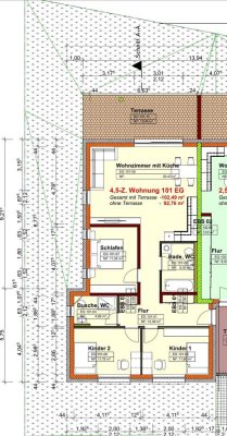4,5-Zimmer Erdgeschosswohnung mit Garten in Ebenweiler