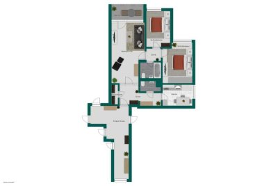 Wie neu: Stilvolle 3-Zimmer-Wohnung nach Vollsanierung