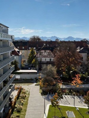 Mini Penthouse Rarität mit Alpenblick in München | Neubau | großer Südbalkon