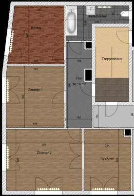 Zentral wohnen – großzügige 3-Zimmer-Wohnung in der Innenstadt (Anfragen bitte schriftlich)