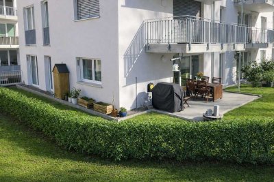 3-Zi-Whg mit sonniger Südterrasse, Gartenanteil, Garage und EBK