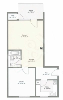 Gepflegte 2-Raum-Wohnung mit Balkon in Speyer